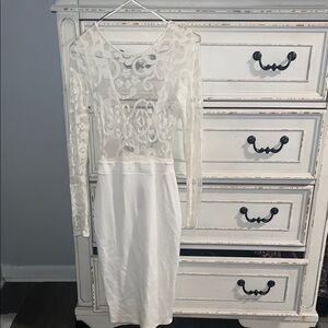 Love Culture White Long Sleeve Lace Dress